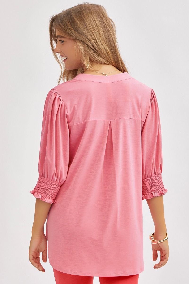 Pink Lizzy Smock Top