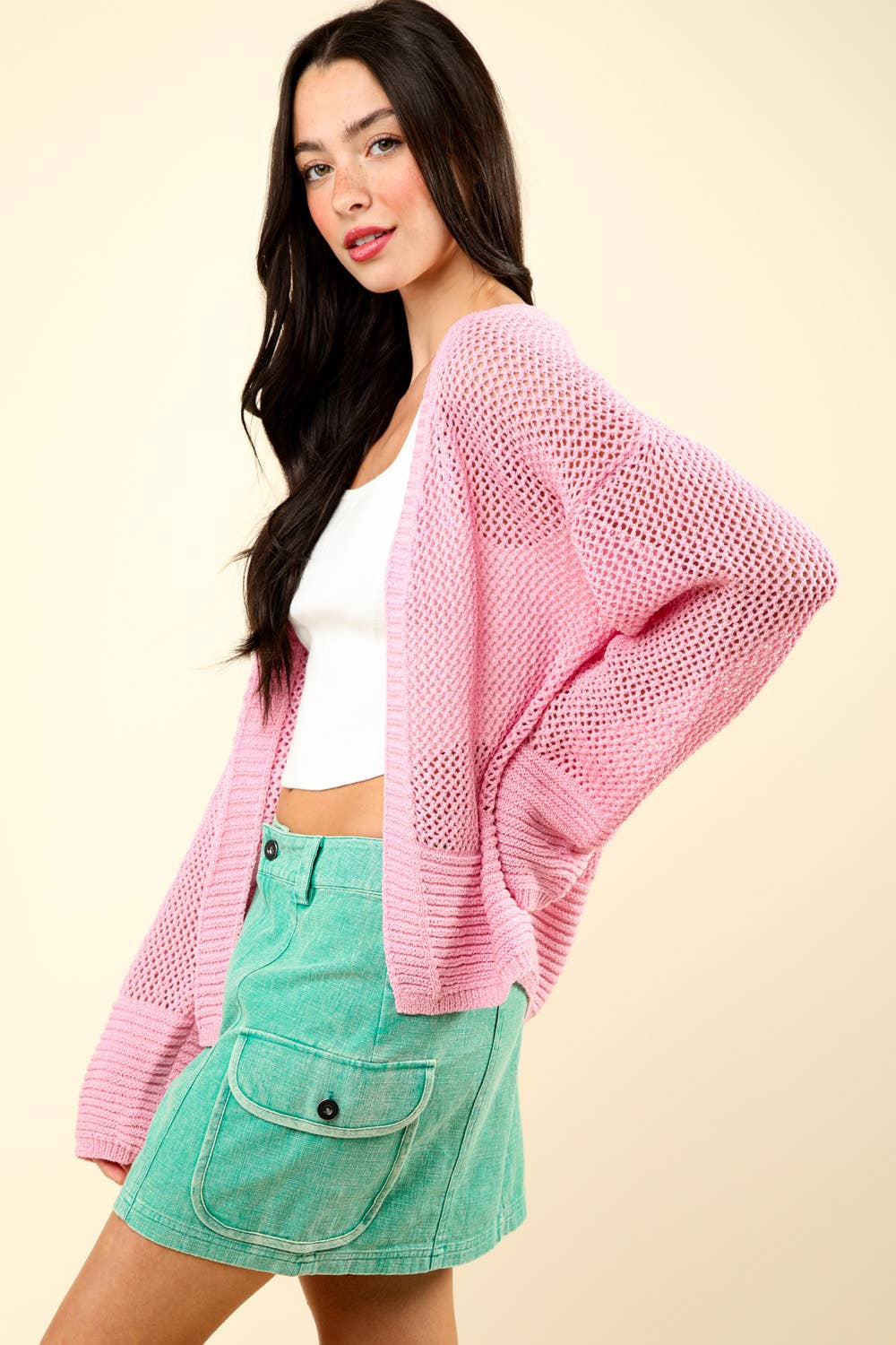 Solid Washed Cotton Cargo Y2K Mini Skirt