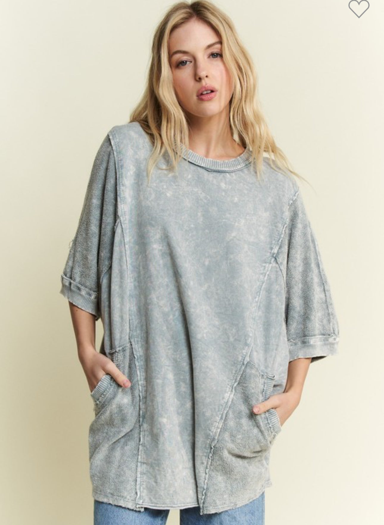 Grey Pocket Mineral Wash Shirt