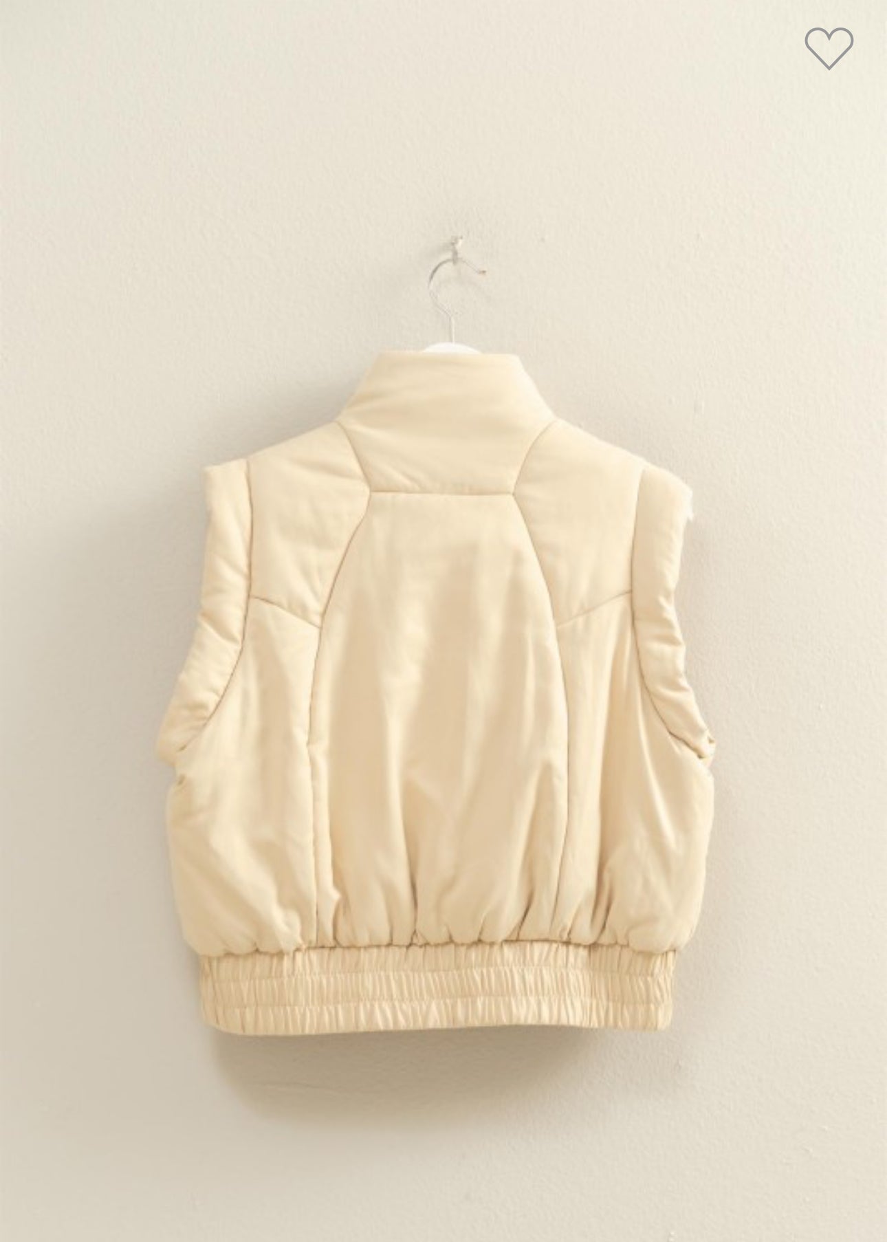 Cream Puffer Vest