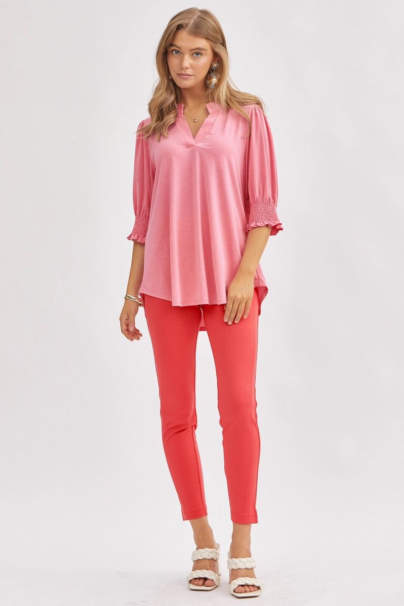 Pink Lizzy Smock Top