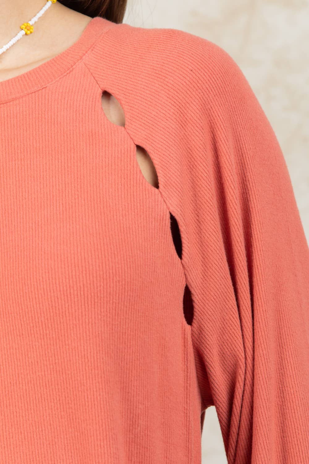 Casual Oversized Cutout Knit Top