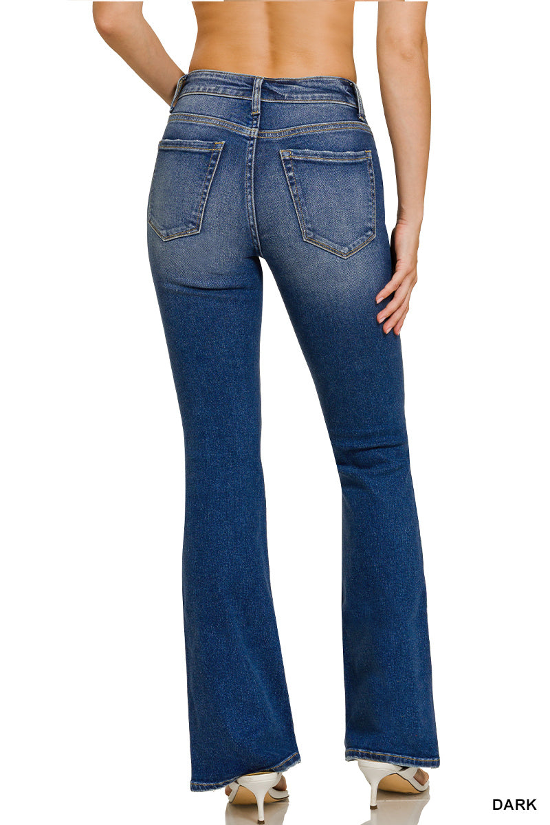 Dark Wash Mid Rise Bootcut Denim