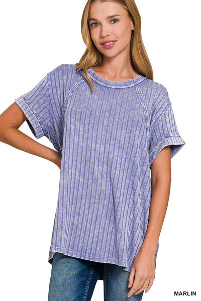 Marlin Ribbed Acid Wash Top
