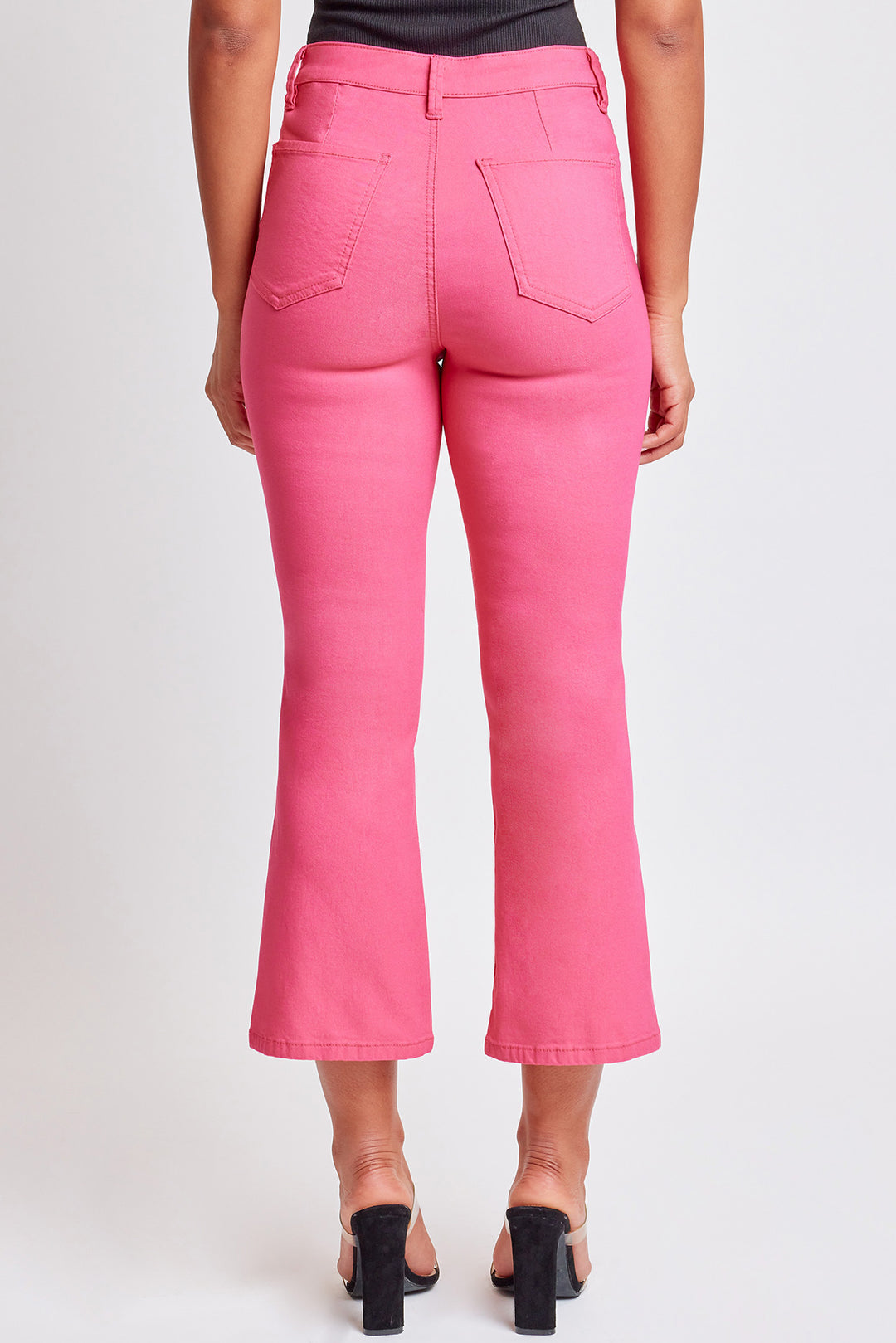 Pink Hyperstretch Crop Flare