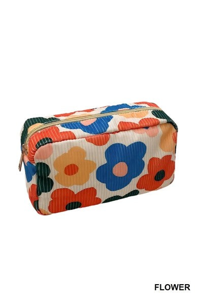 Retro Flower Makeup Bag