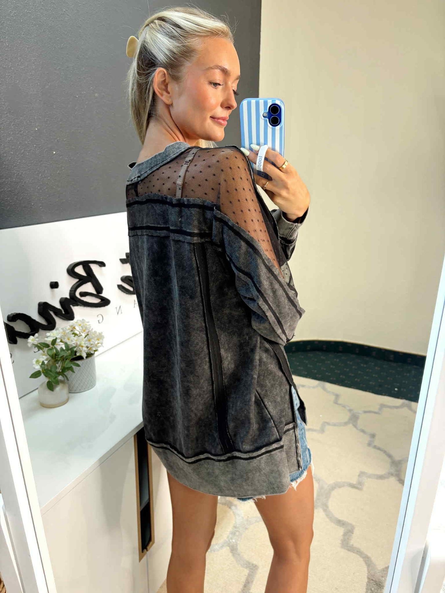 Mineral Wash Oversized Top