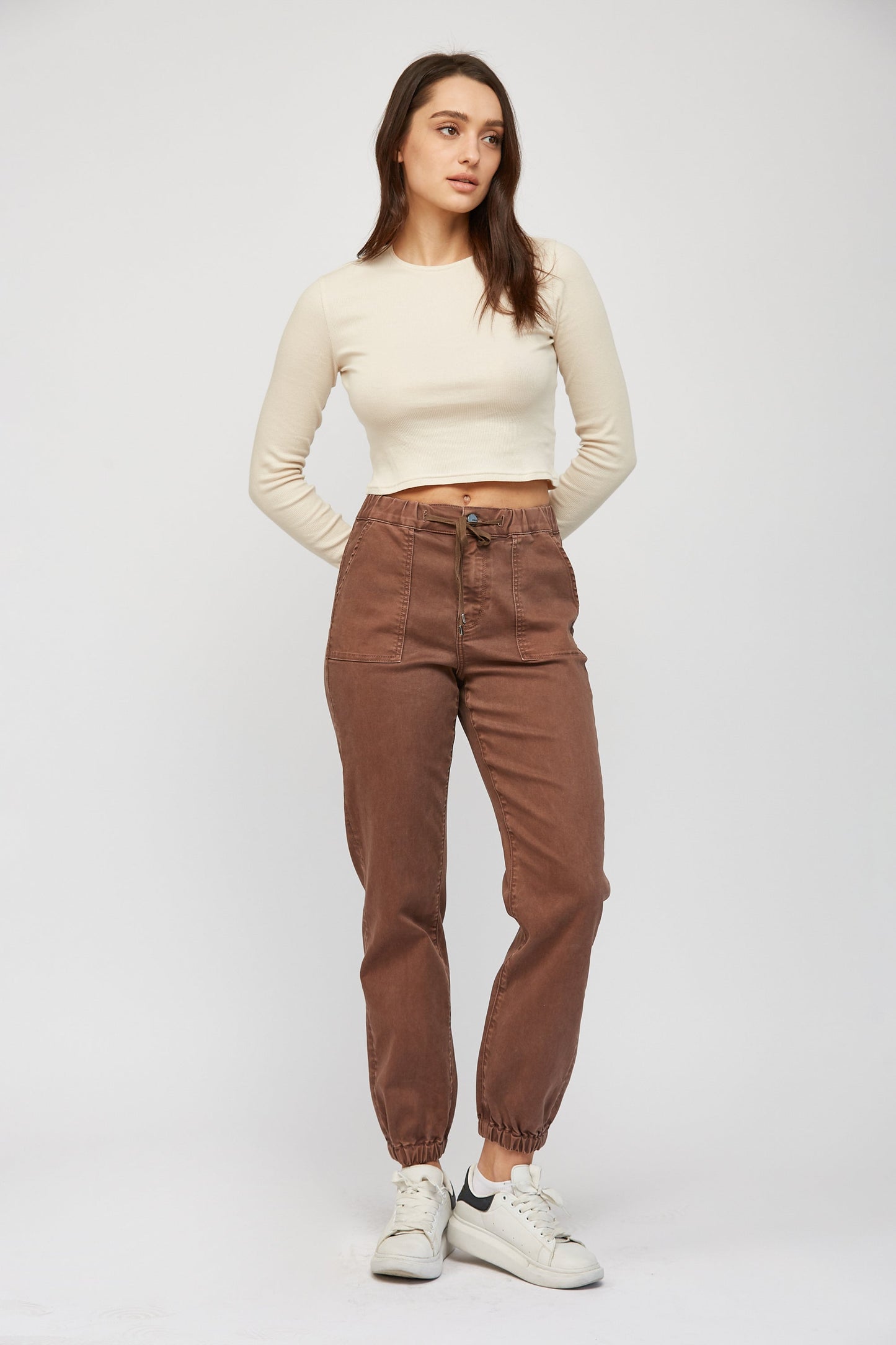 Cocoa Mica High Rise Crop Jogger