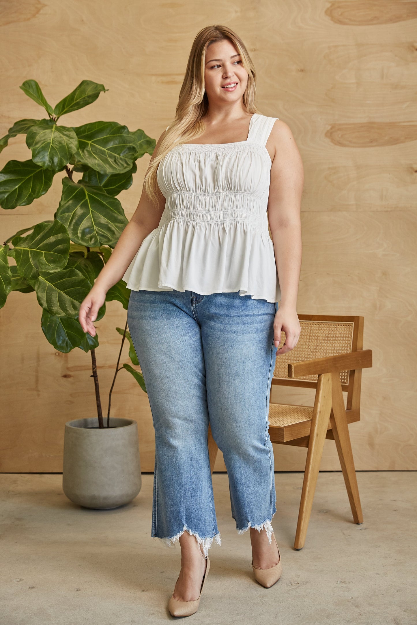 Mica High Rise Crop Flare