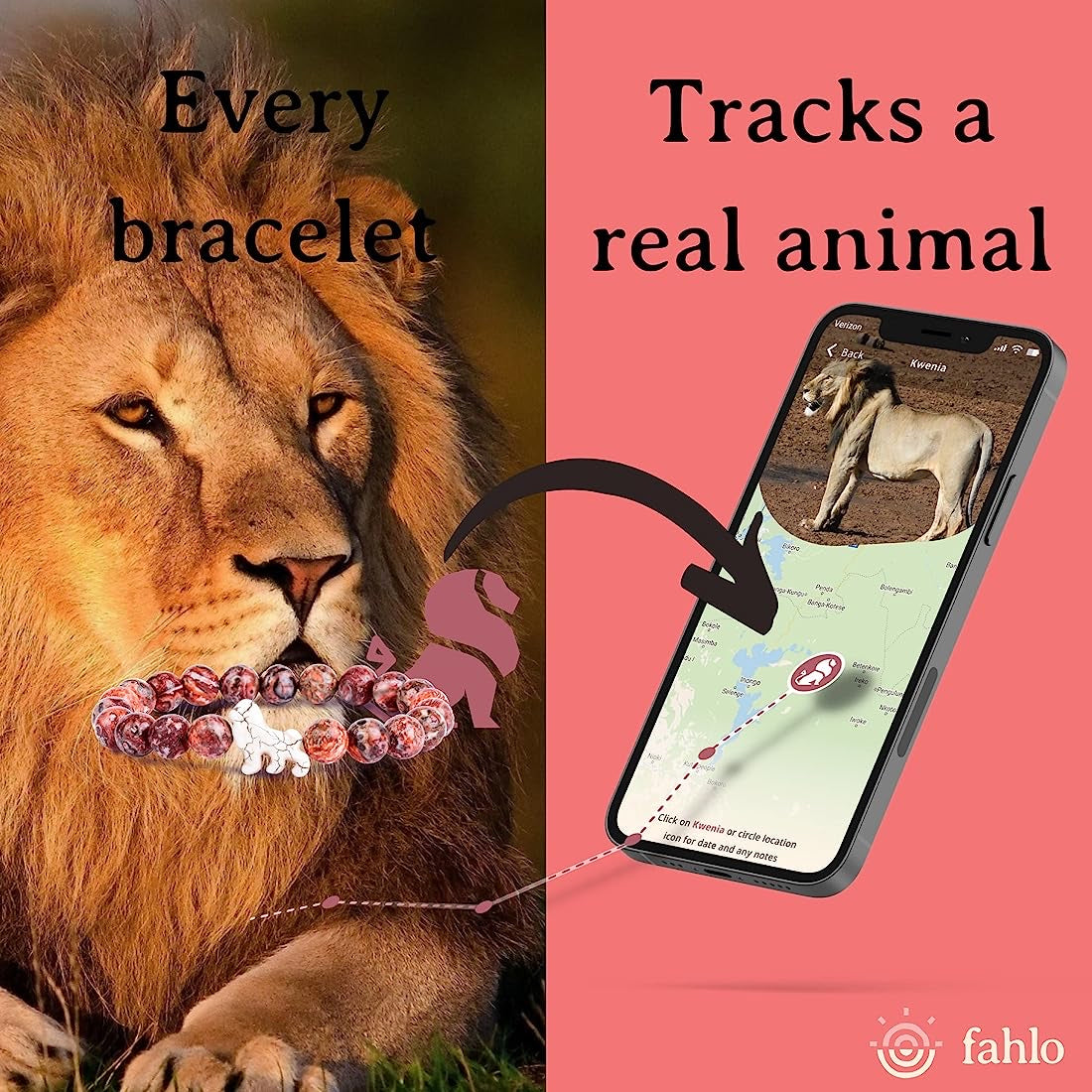Fahlo Lion Tracking Bracelet