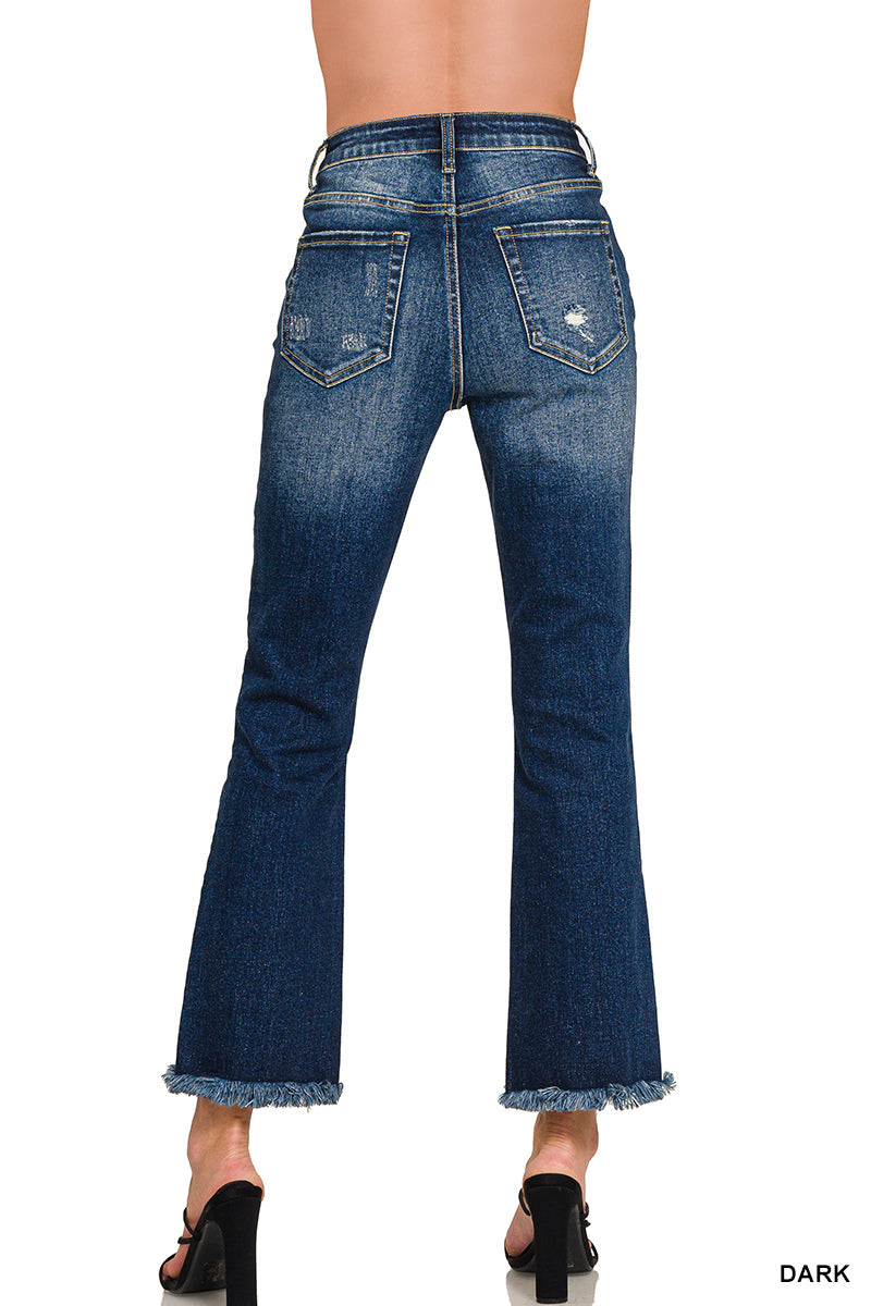 Dark Wash High Rise Straight Denim