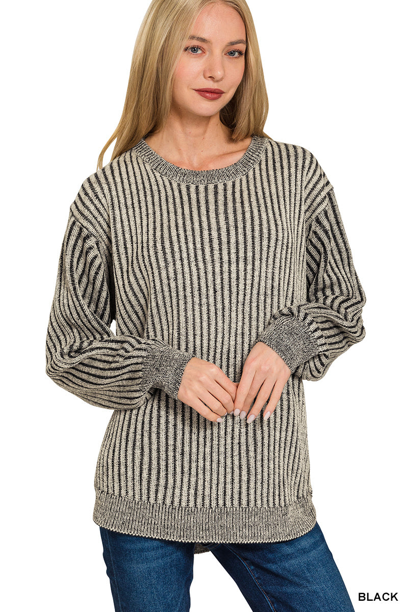 Black Two Tone Sweater