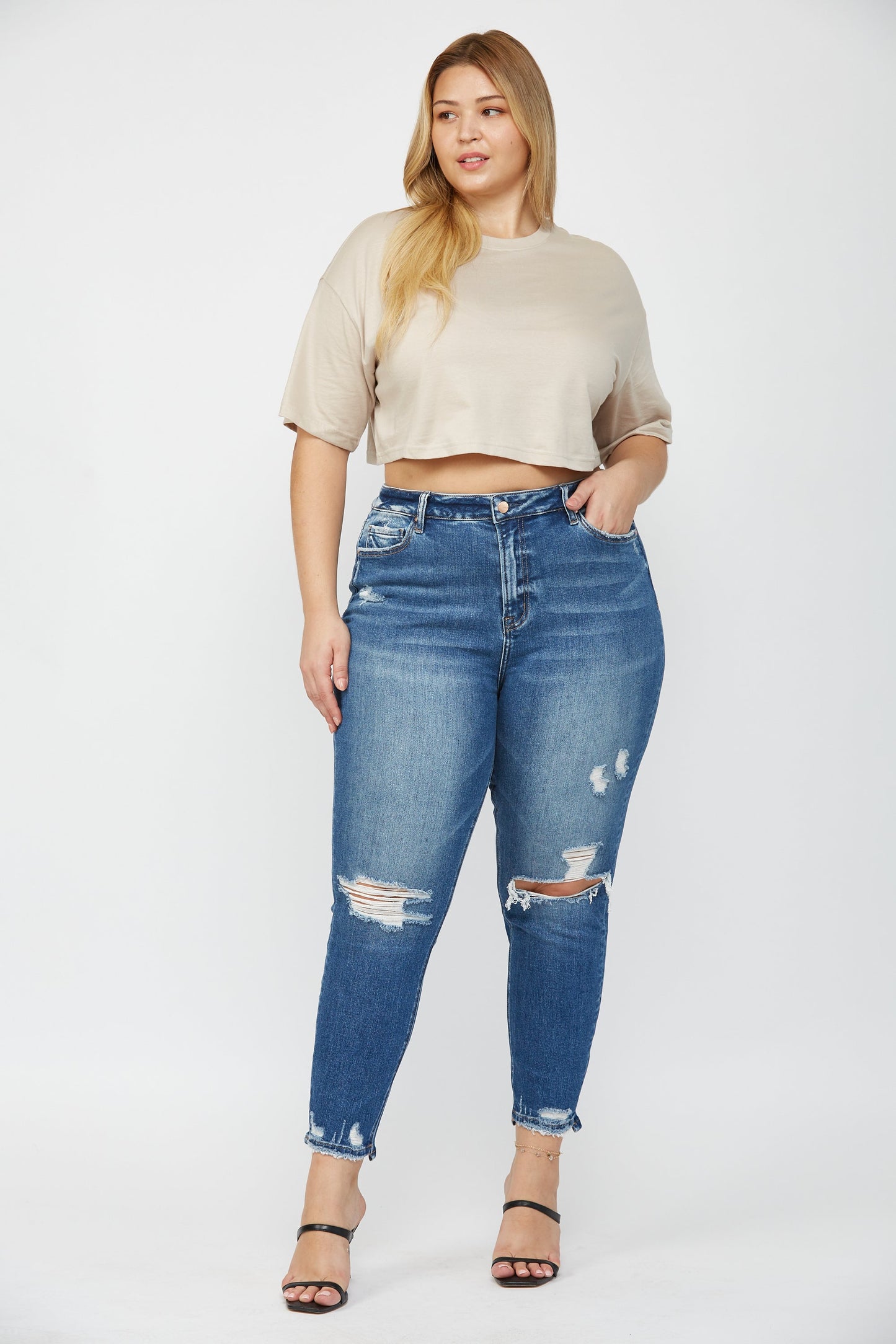 Mica High Rise Crop Skinny