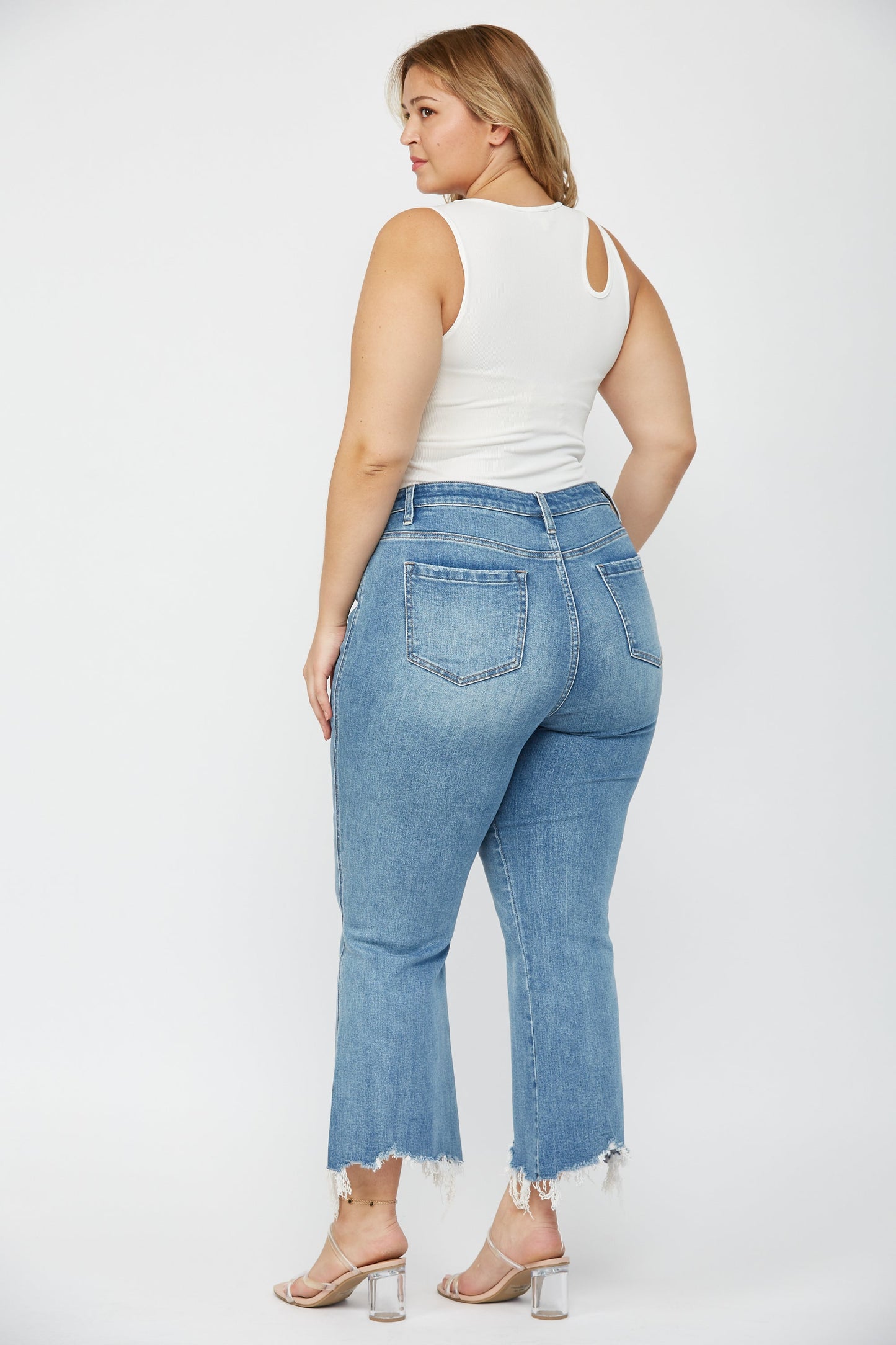 Mica High Rise Crop Flare