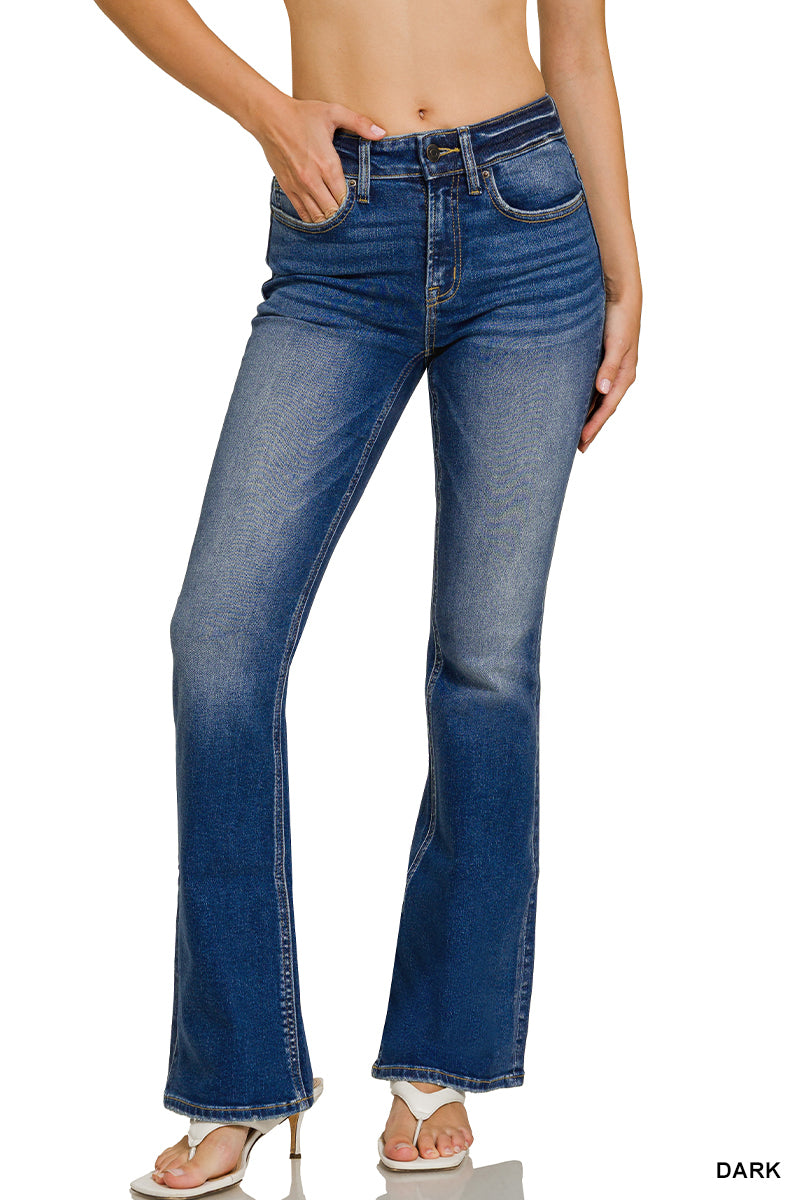 Dark Wash Mid Rise Bootcut Denim
