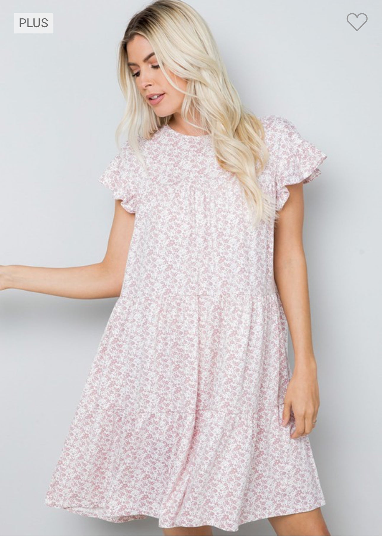 Mauve Floral Babydoll Dress