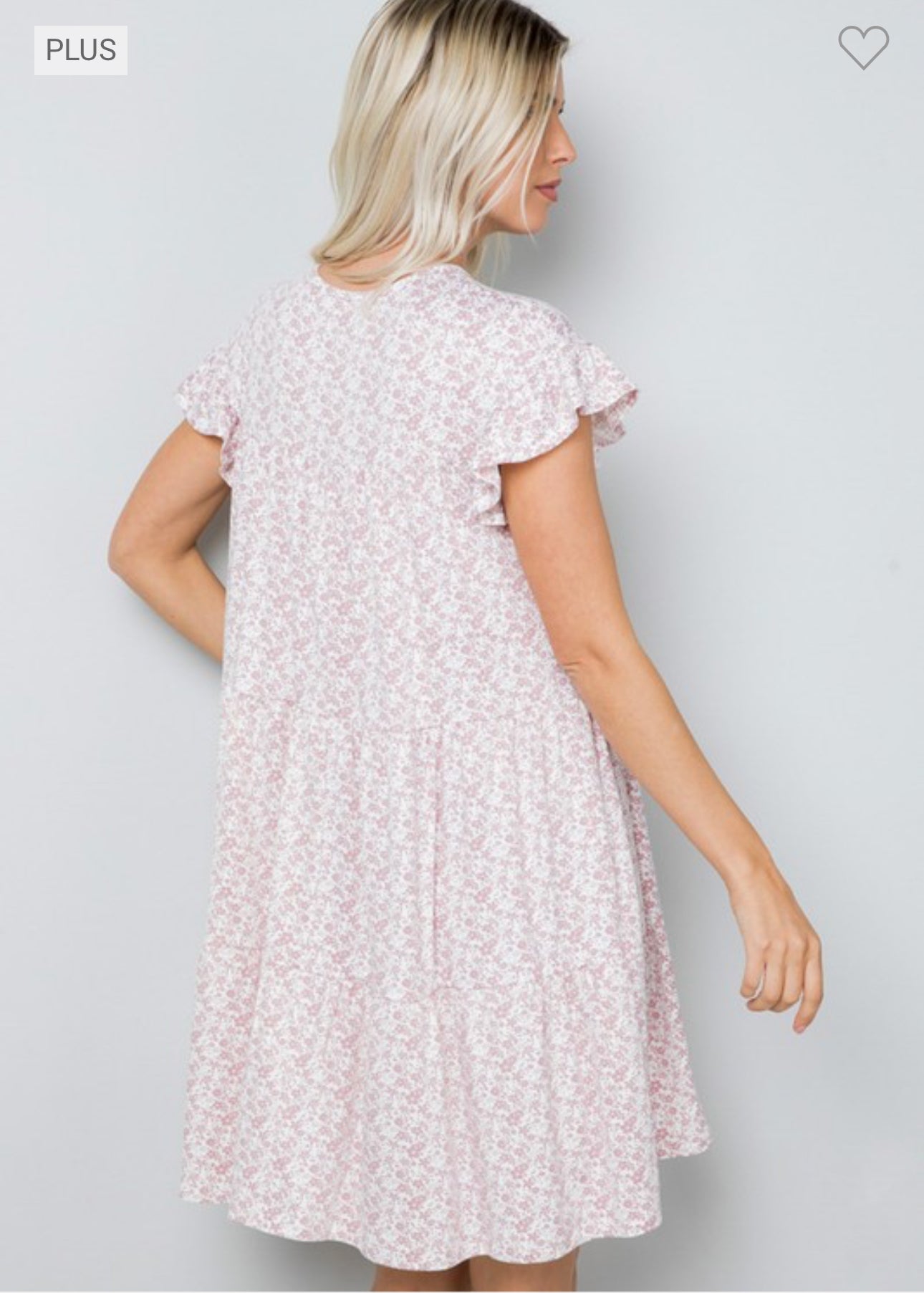 Mauve Floral Babydoll Dress