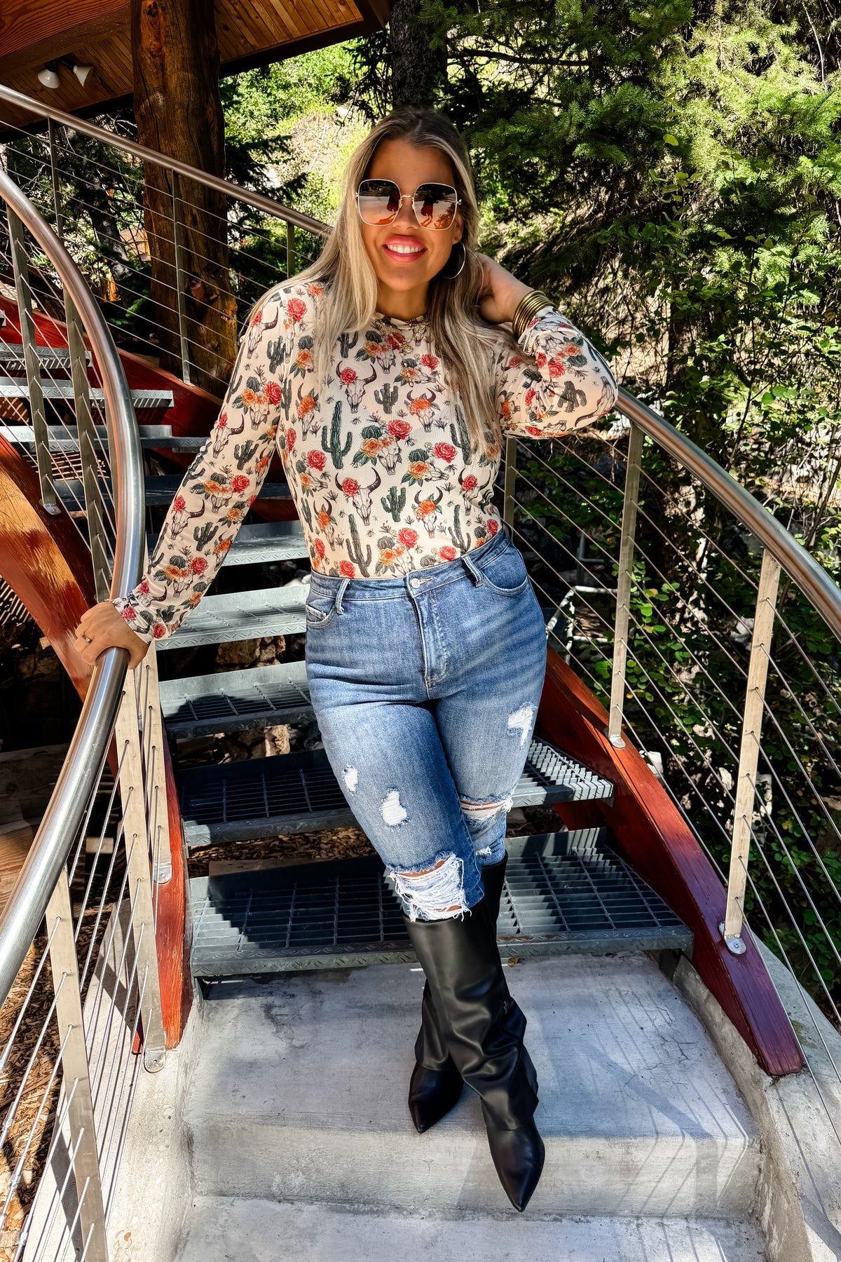 Western Dress it Up Mesh Top