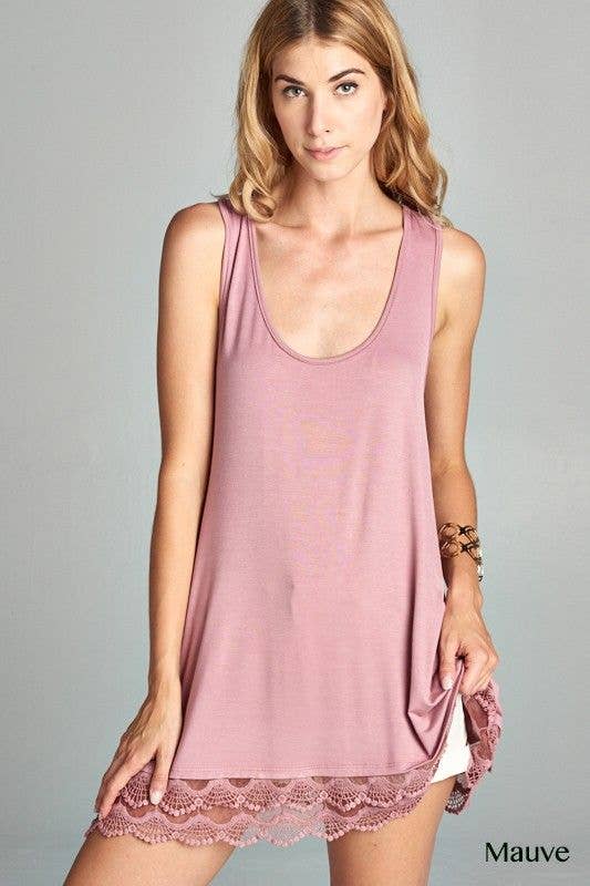 Lace Extender Tunic Top: Coco