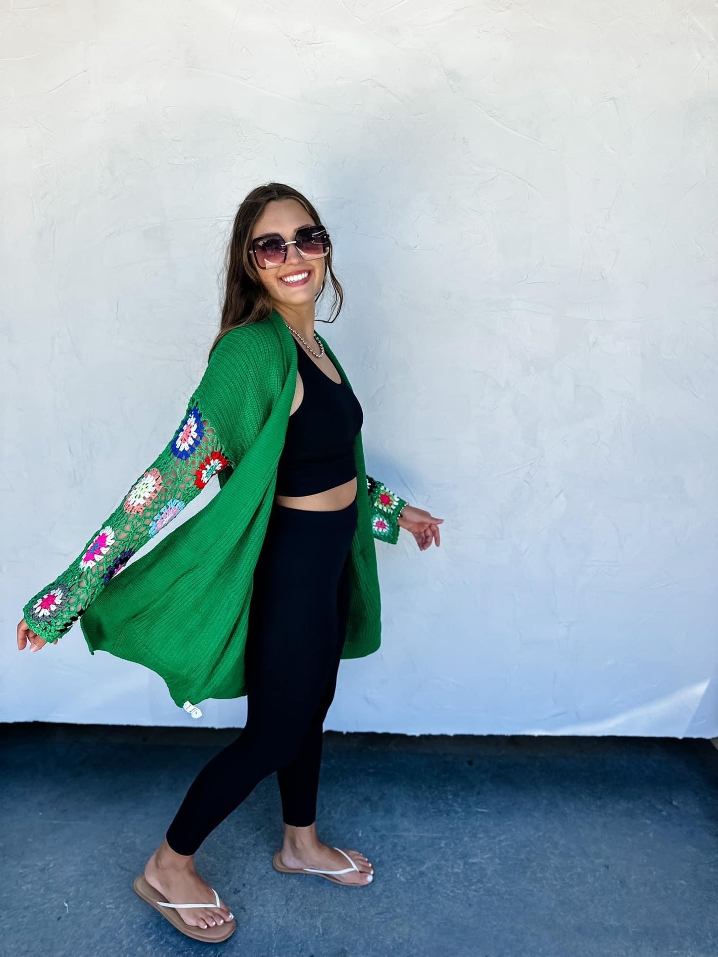 Crochet Sleeve Cardigan