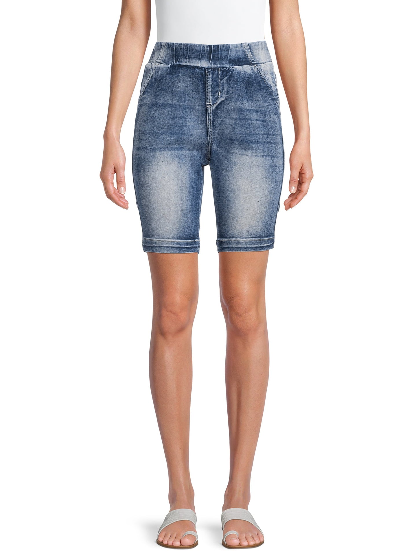Bermuda High Rise Pull On Shorts