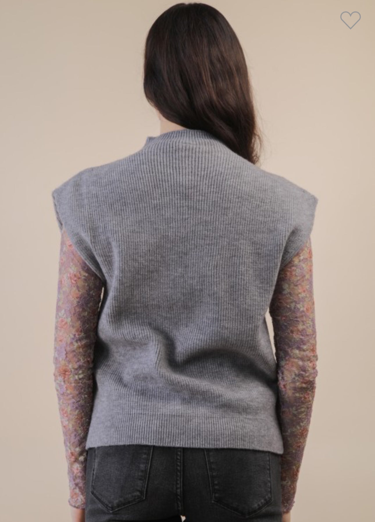 Grey Soft Knit Sweater Vest