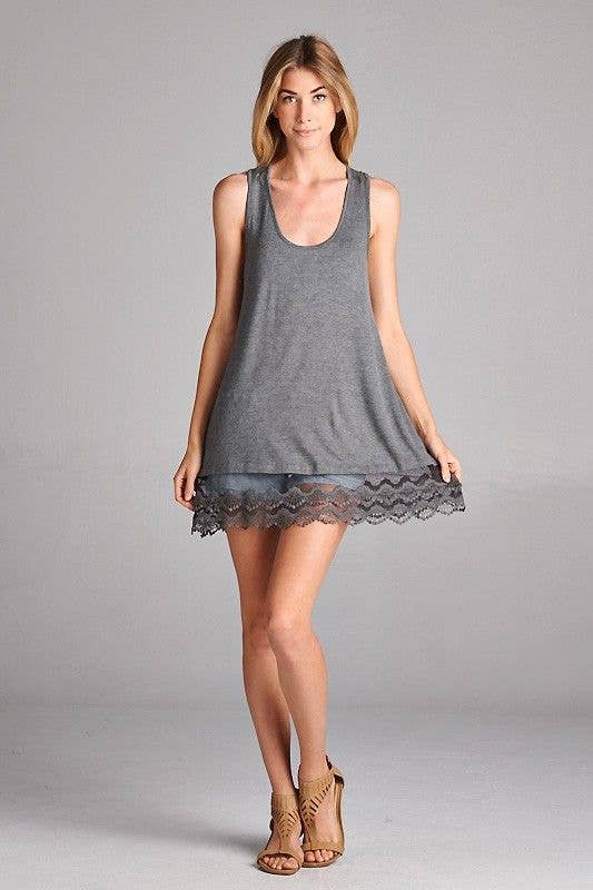 Lace Extender Tunic Top: Coco