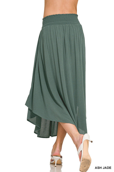Ash Jade Crinkle Pocket Maxi Skirt