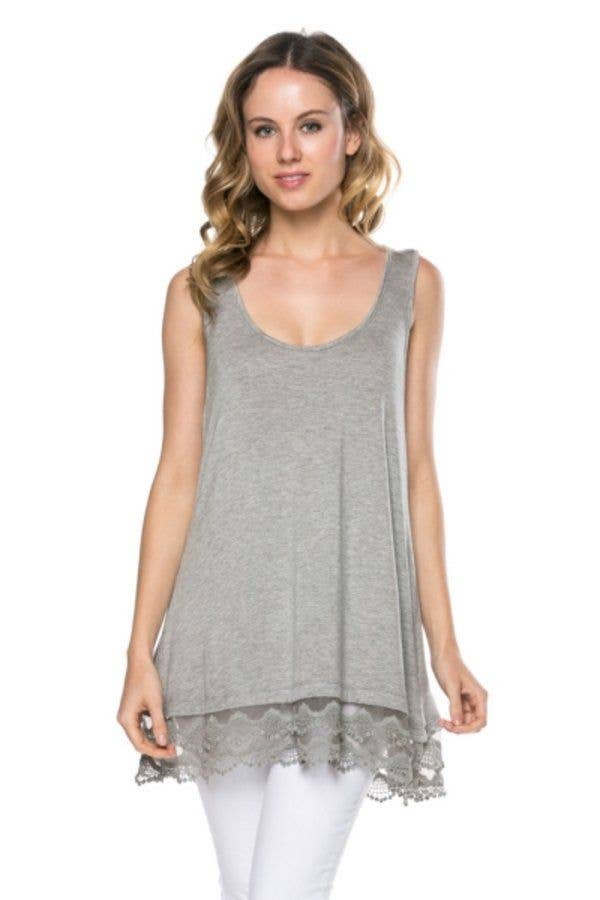 Lace Extender Tunic Top: Coco