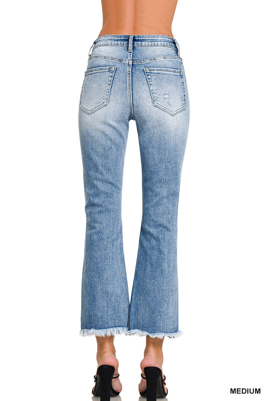 Medium Wash High Rise Straight Denim
