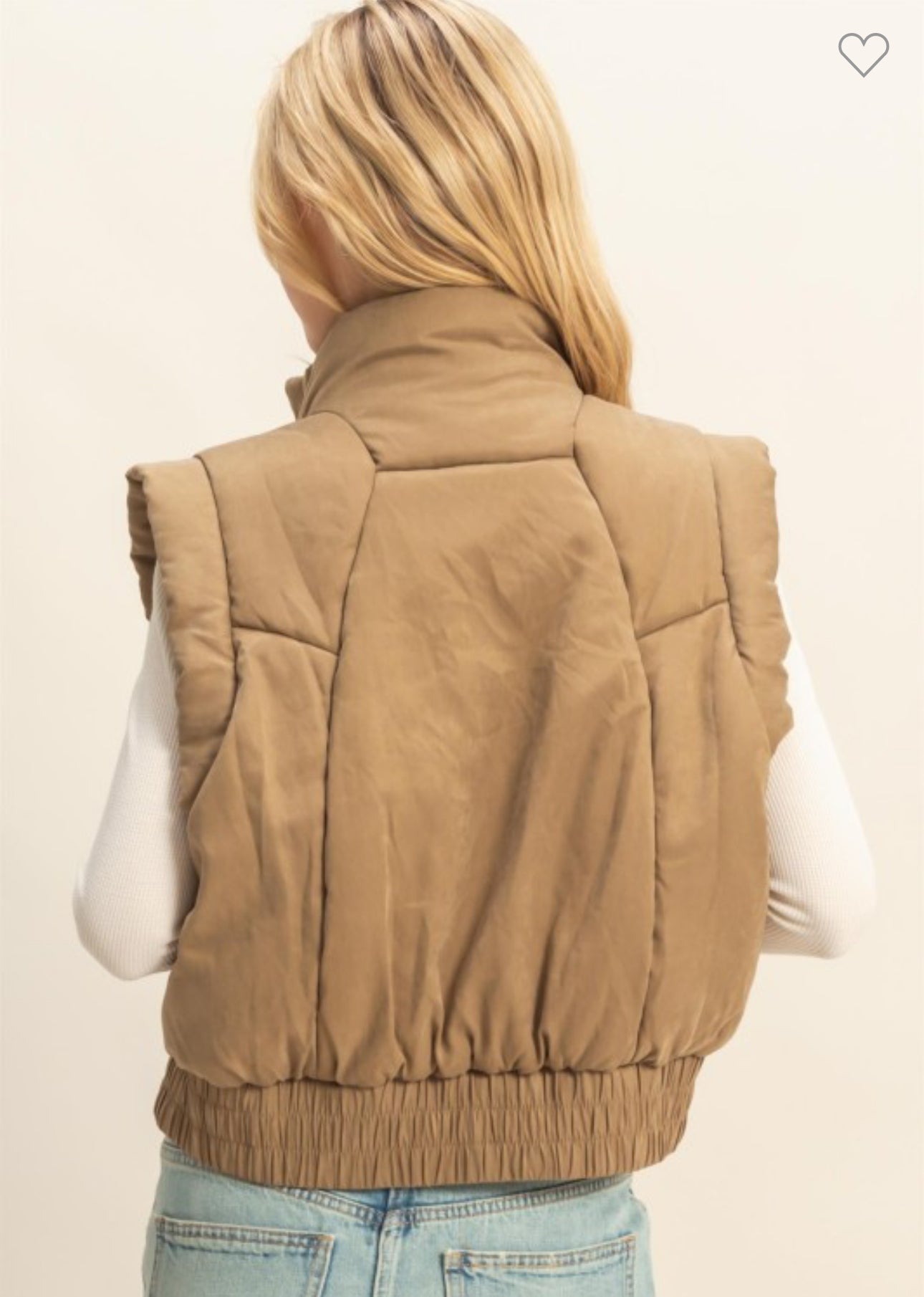 Cream Puffer Vest