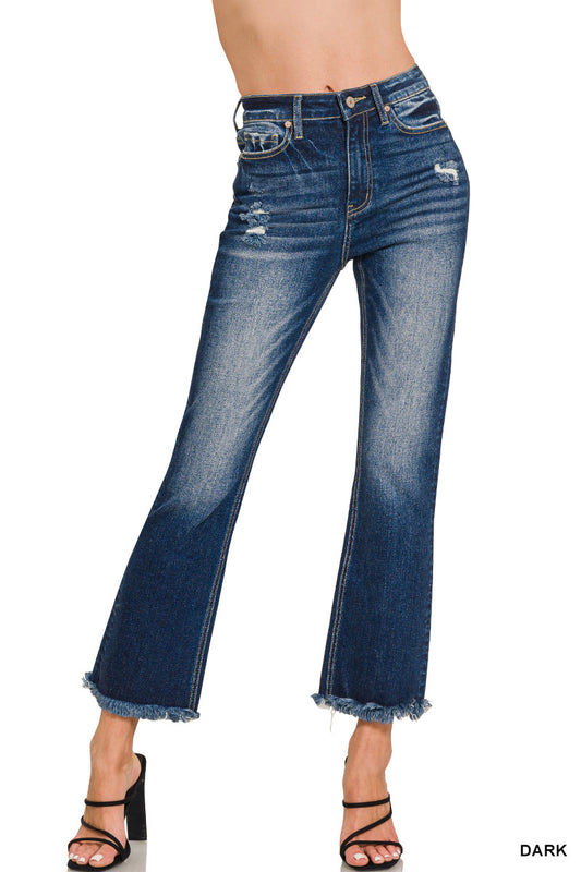 Dark Wash High Rise Straight Denim