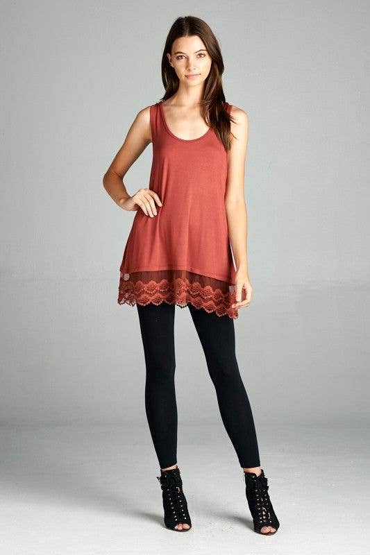 Lace Extender Tunic Top: Coco