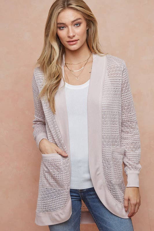 Cocoon Cardigan With Raw Edge