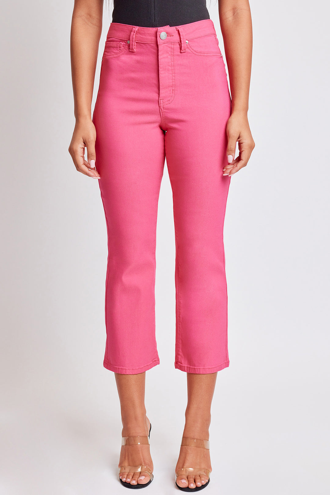 Pink Hyperstretch Crop Flare