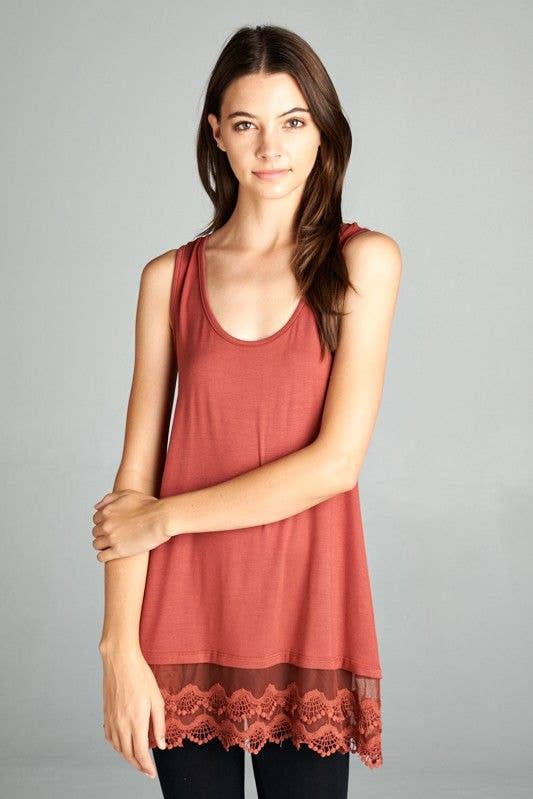 Lace Extender Tunic Top: Coco