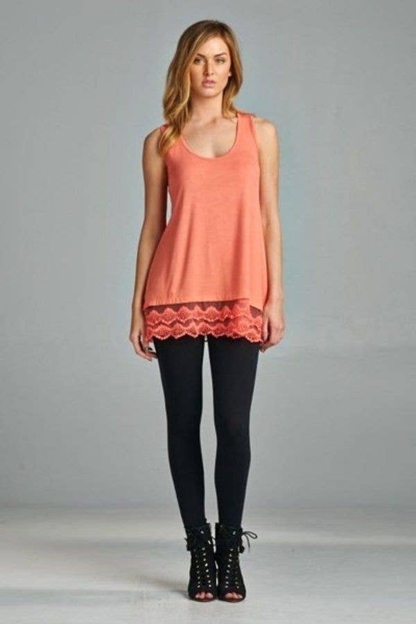 Lace Extender Tunic Top: Coco
