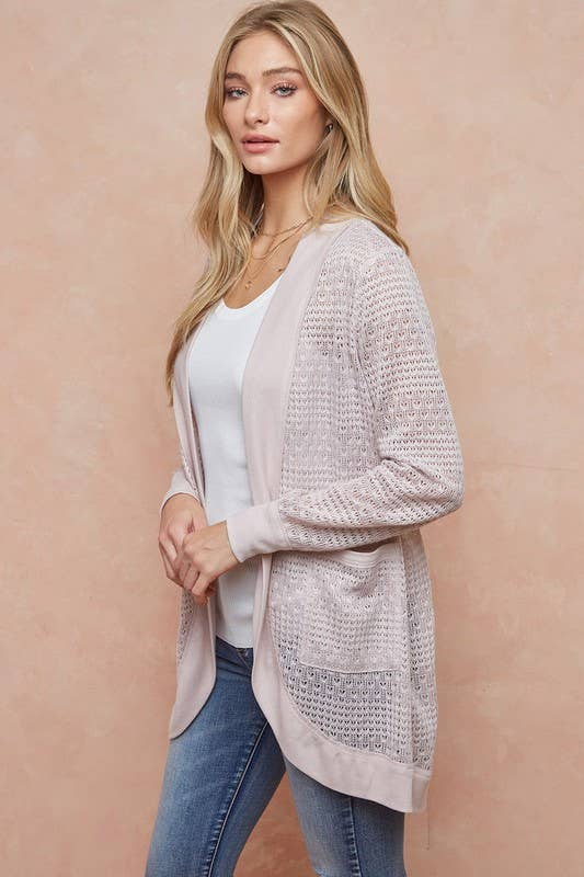 Cocoon Cardigan With Raw Edge