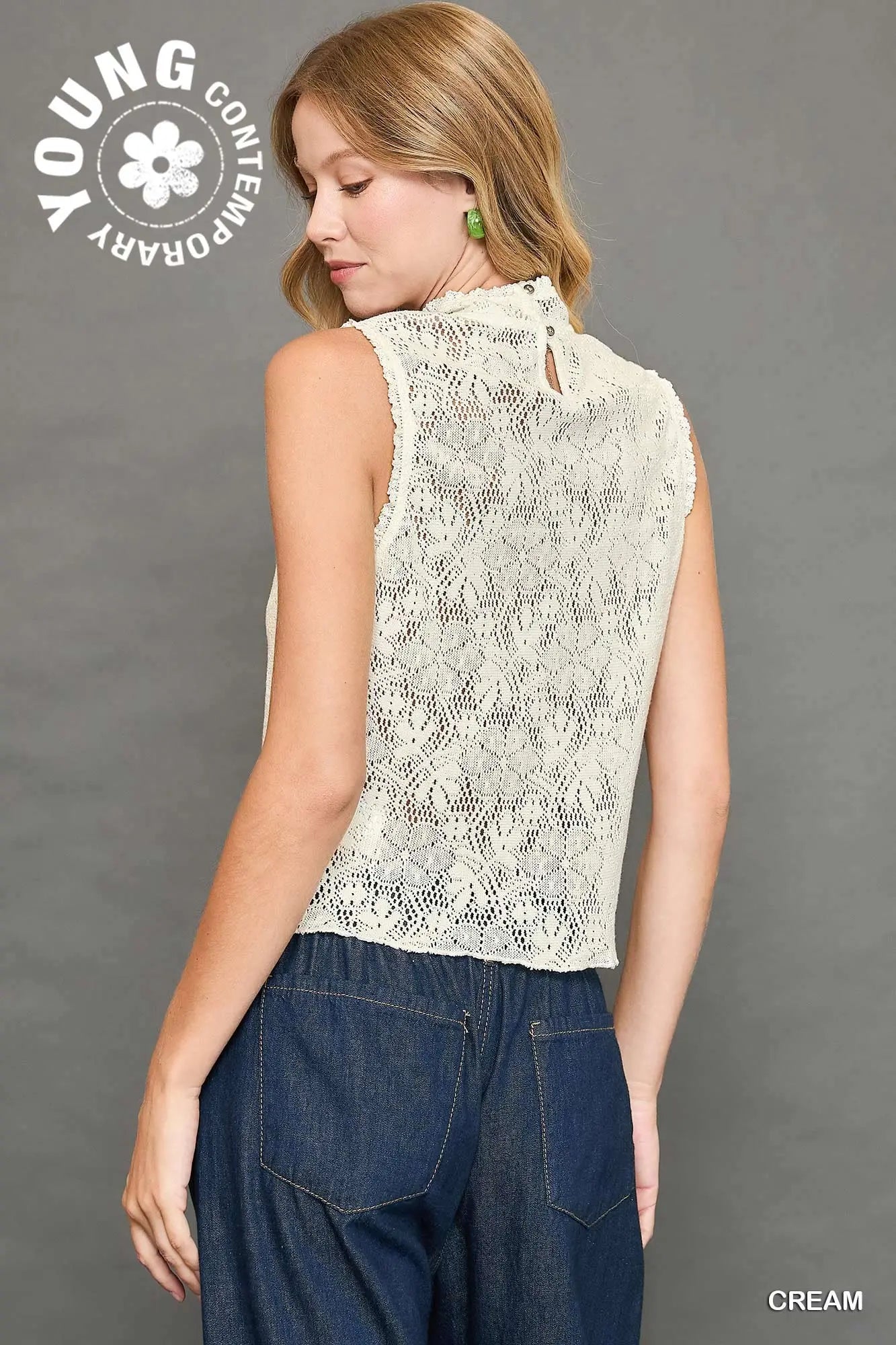 Floral Mock Lace Top