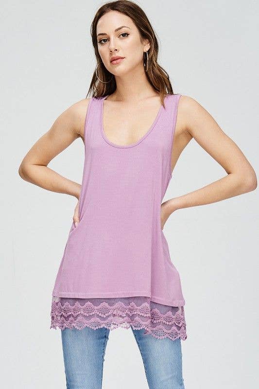 Lace Extender Tunic Top: Coco