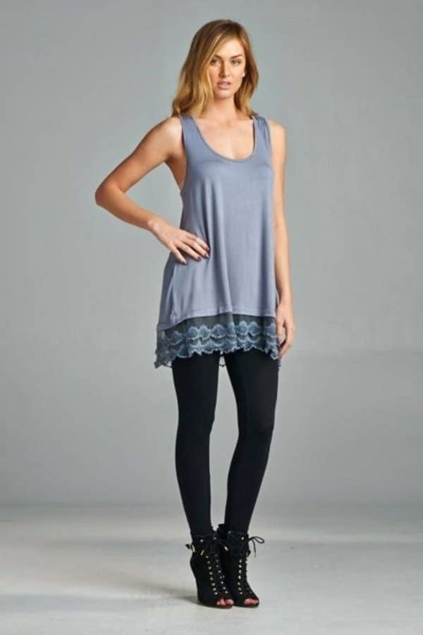 Lace Extender Tunic Top: Coco