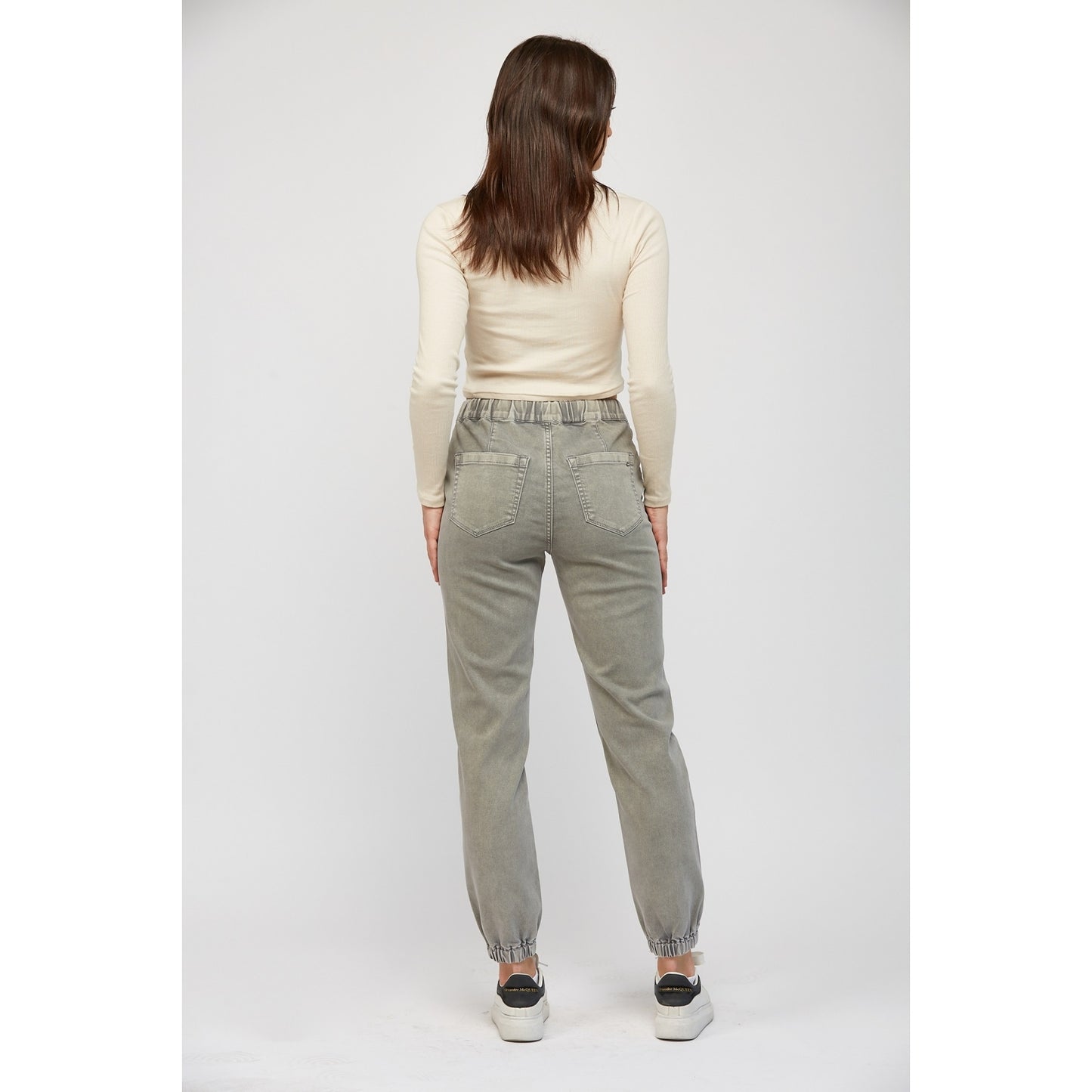 Ash Grey Mica High Rise Crop Jogger