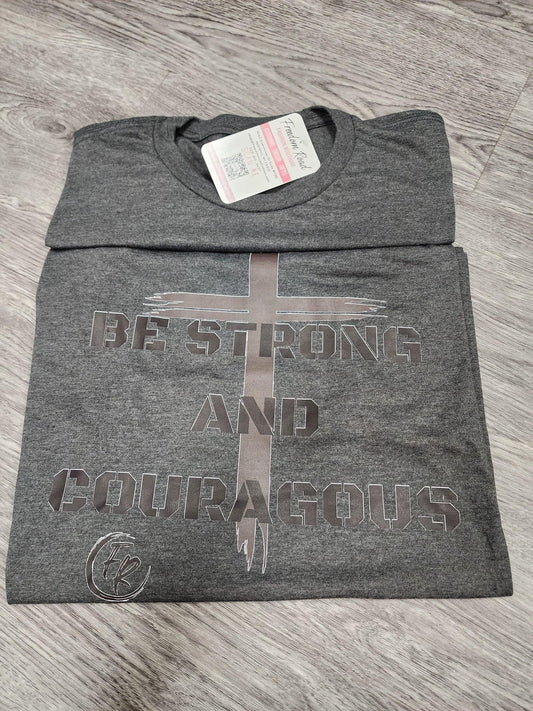 Strong and courageous graphic tee