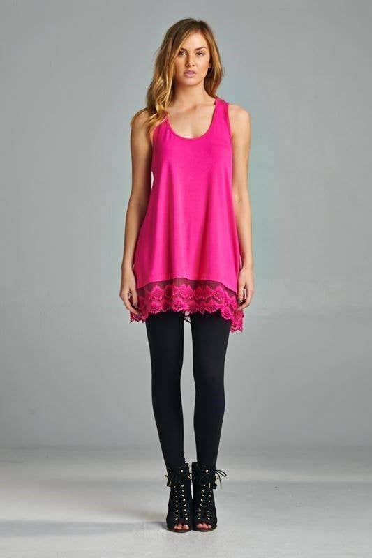 Lace Extender Tunic Top: Coco