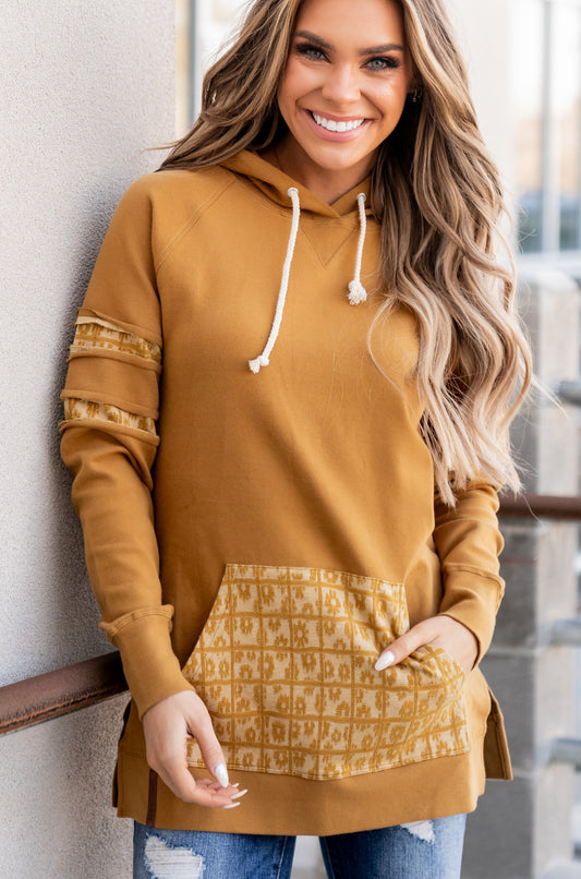 Ampersand Side Slit Hoodie Made For You Maple