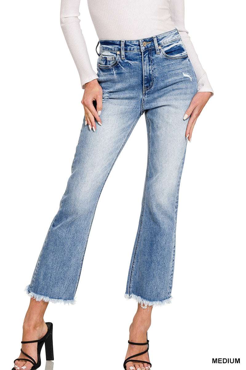 Medium Wash High Rise Straight Denim