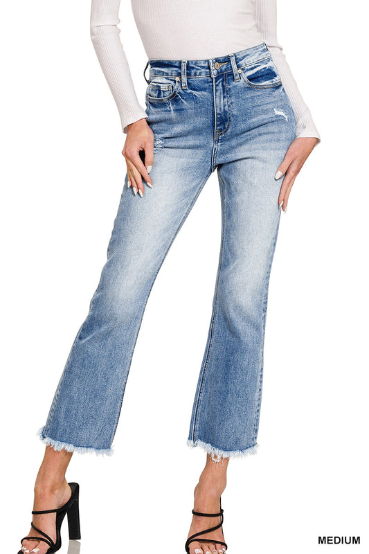 Medium Wash High Rise Straight Denim