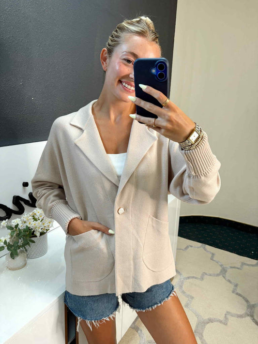 Natural Cardigan Top
