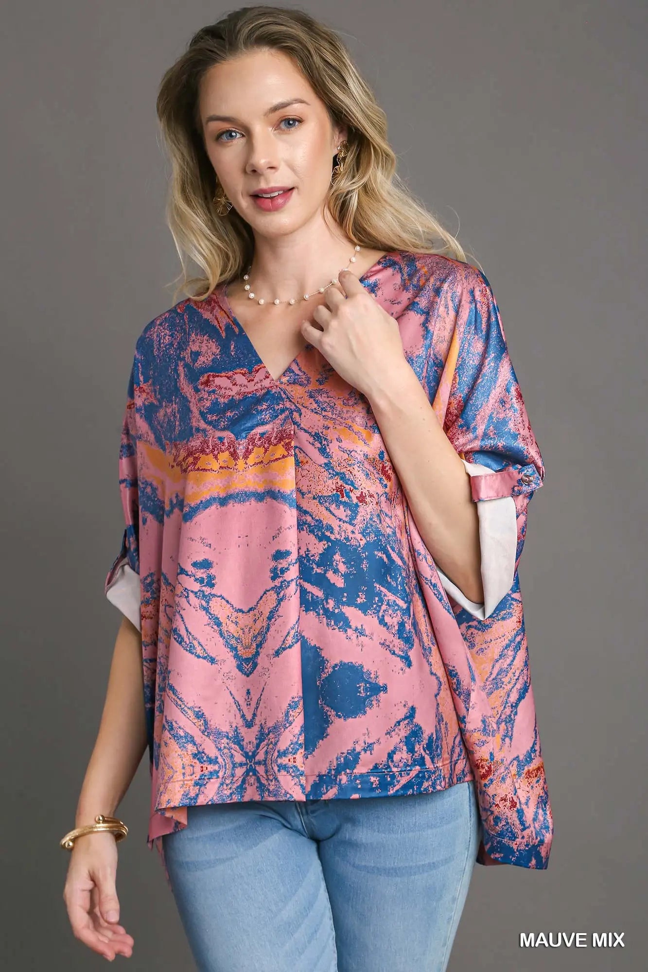 Marble Batwing Top