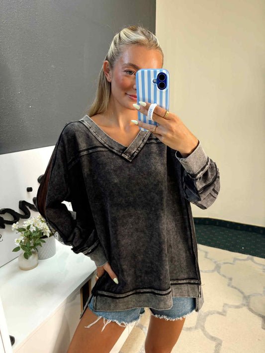Mineral Wash Oversized Top